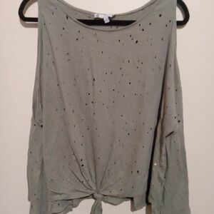 Women's Iris Top Color gray Size 2X